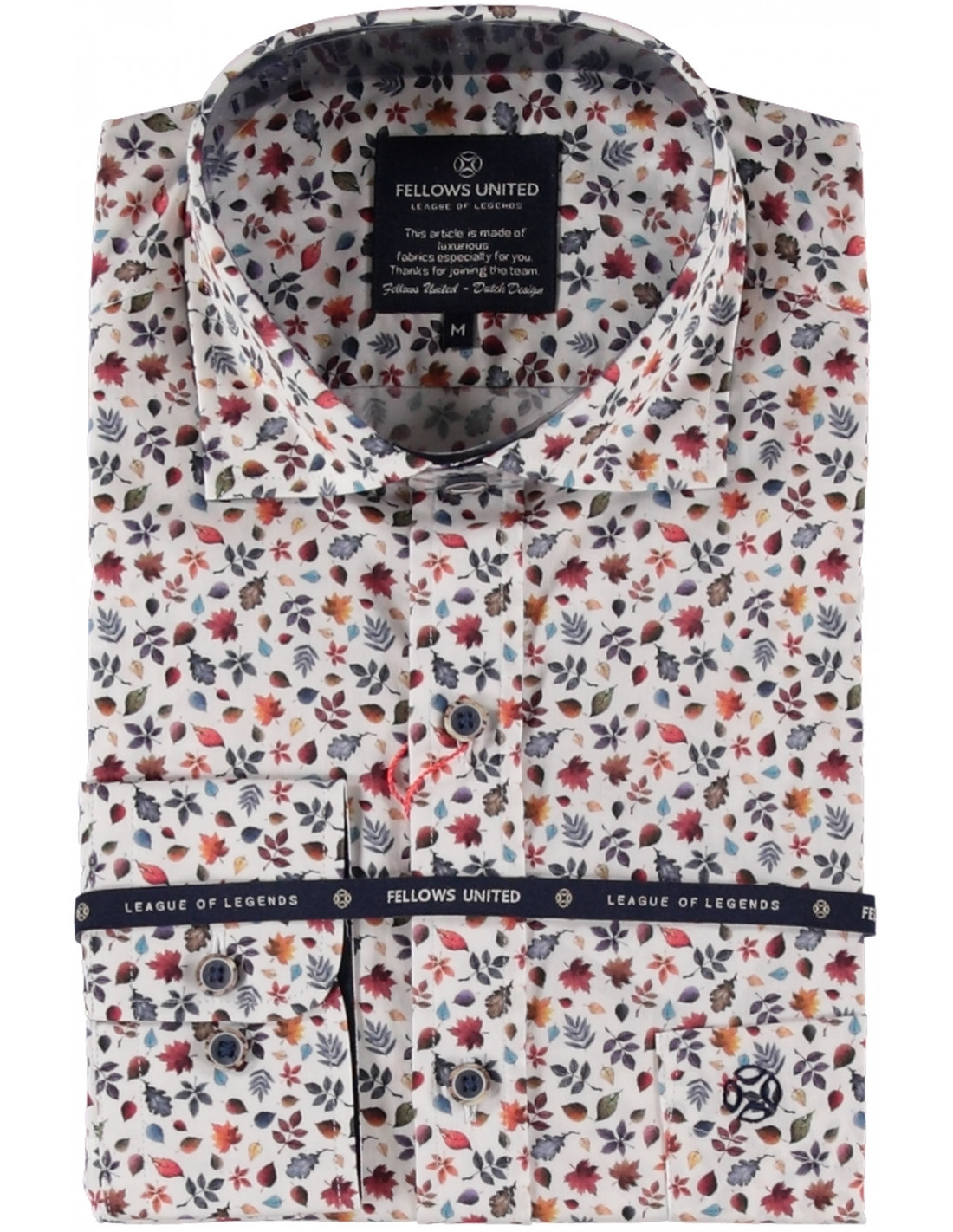 Fellows United Overhemd Autumn Leaves Red XL Fellows United