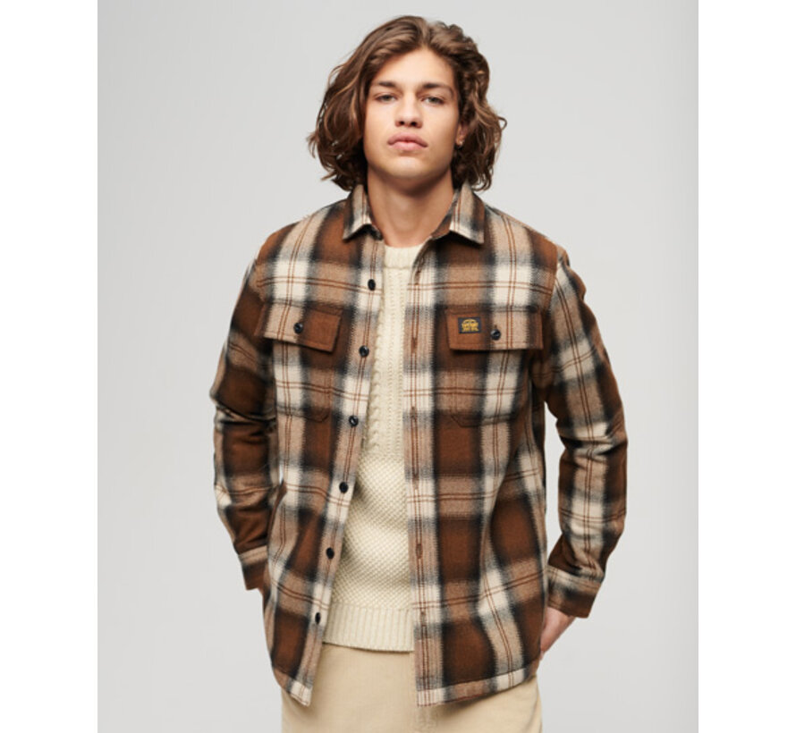 WOOL MILLER OVERSHIRT Roderick Check Brown (M4010720A - 9YZ)