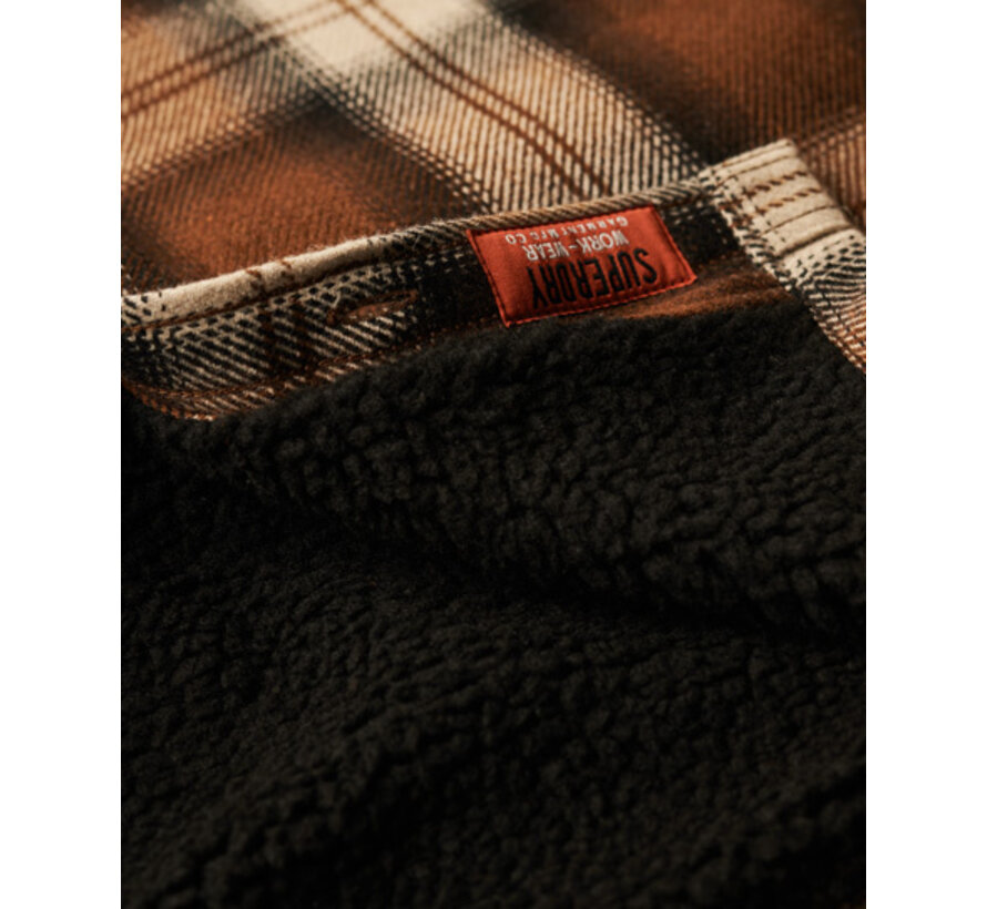 WOOL MILLER OVERSHIRT Roderick Check Brown (M4010720A - 9YZ)