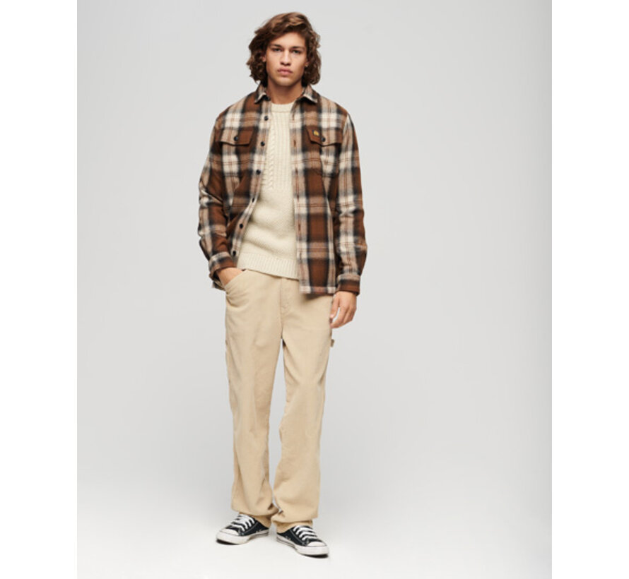 WOOL MILLER OVERSHIRT Roderick Check Brown (M4010720A - 9YZ)