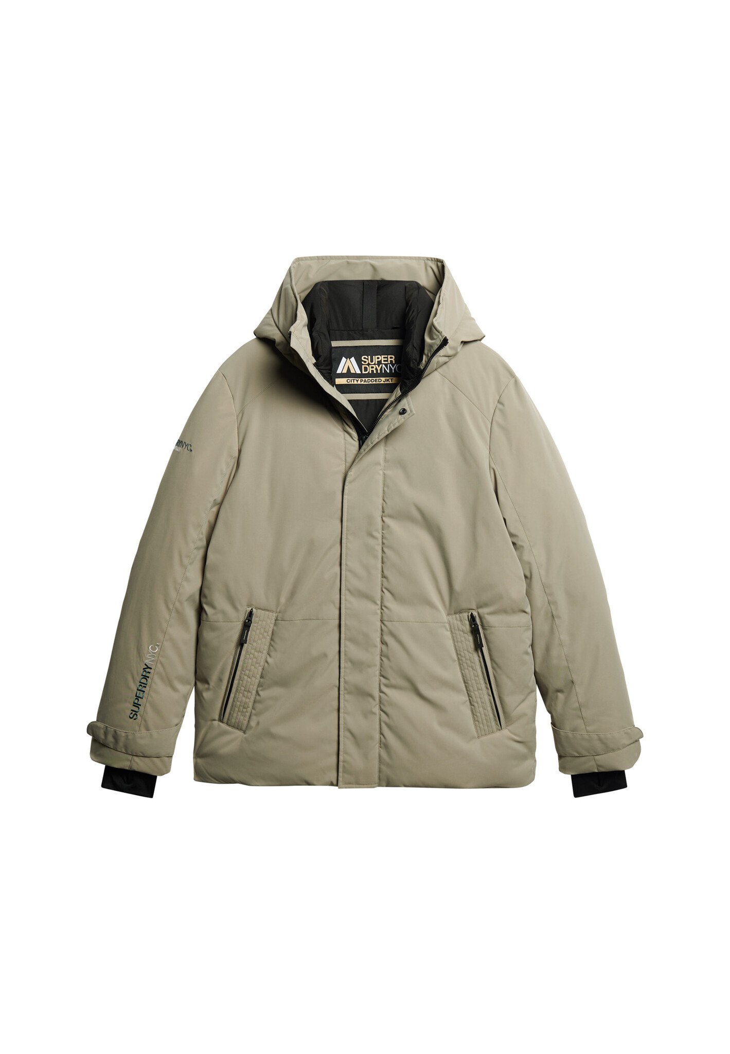 Superdry CITY PADDED HOODED WIND PARKA Light Khaki Green   S product