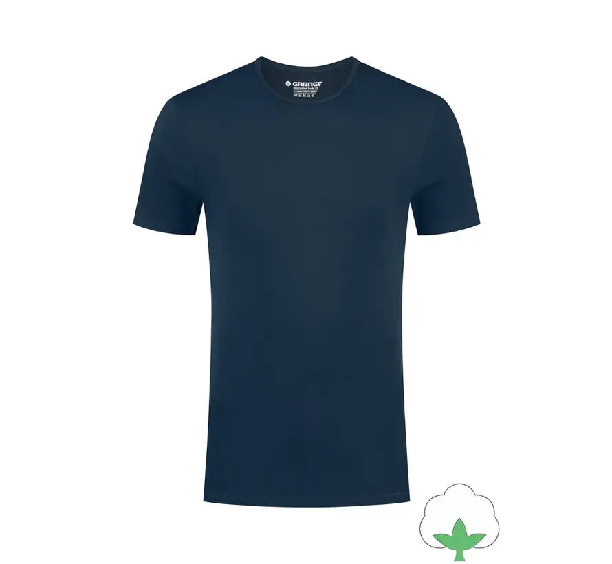 Basic T-shirts 2-pack Bio Cotton Bodyfit Navy (0221 - 400)