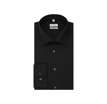 Seidensticker Overhemd Long sleeve Zwart (01.193690 - 39)