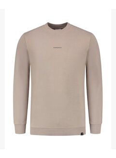 Pure Path Crewneck with front print and back artwork Taupe (23030301 - 000053)