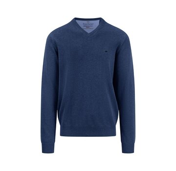 Fynch Hatton Pullover V-Neck Night Blauw (SFPK211 - 680)