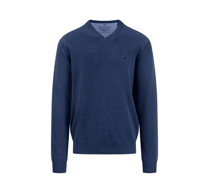 Pullover V-Neck Night Blauw (SFPK211 - 680)