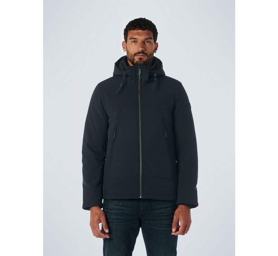 Winterjas Short Fit Hooded Softshell Stretch Night (21630808 - 078)