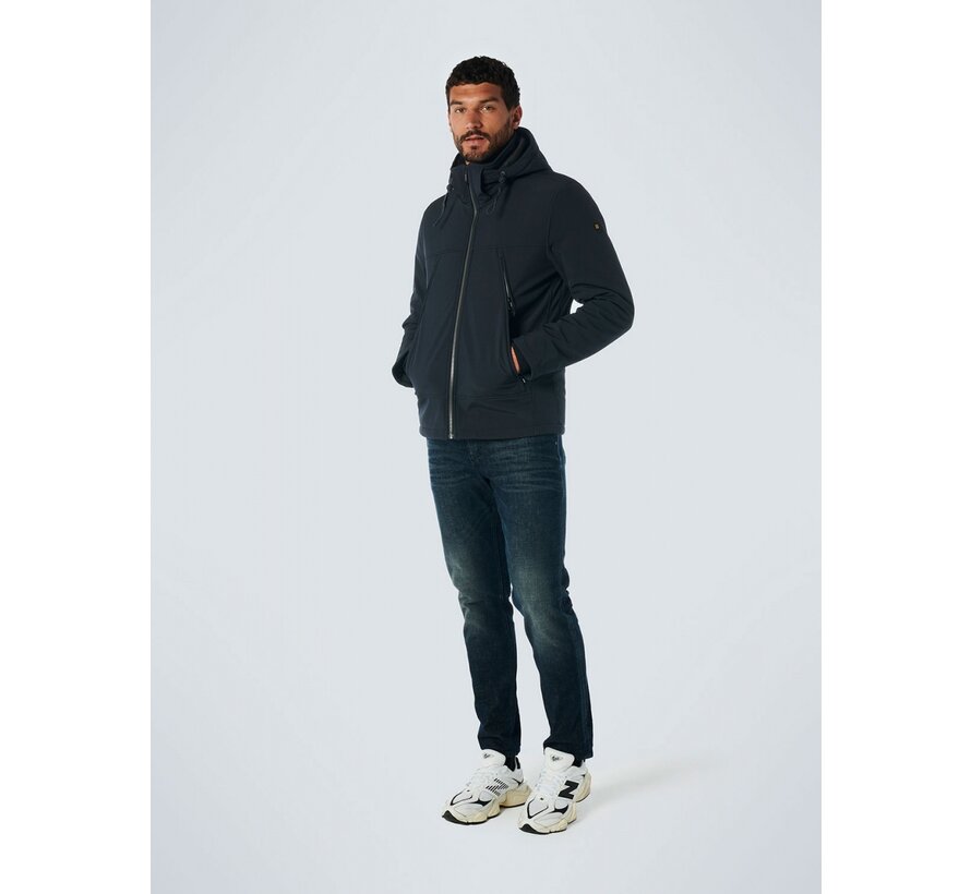 Winterjas Short Fit Hooded Softshell Stretch Night (21630808 - 078)