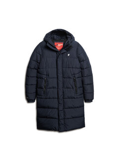 Superdry HOODED LONGLINE SPORTS PUFFER Eclipse Navy (M5011762A - 98T)