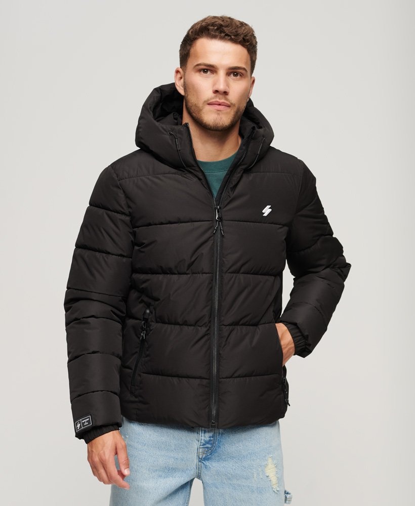 Superdry HOODED SPORTS PUFFR JACKET Black   S product