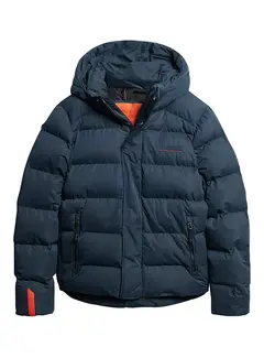 Superdry HOODED MICROFIBRE SPORT PUFFER Baltic Blue (M5011760A - ML9)