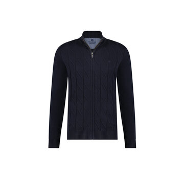 Fellows United Vest rough cable front and Navy (32.1118 - 110)