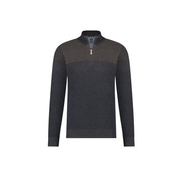 Fellows United Pullover half zip plated 2 str Brown (32.1124 - 140)