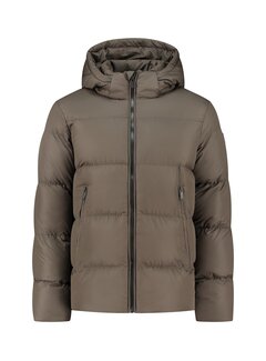 Purewhite Short padded jacket Brown (23030404 - 000049)