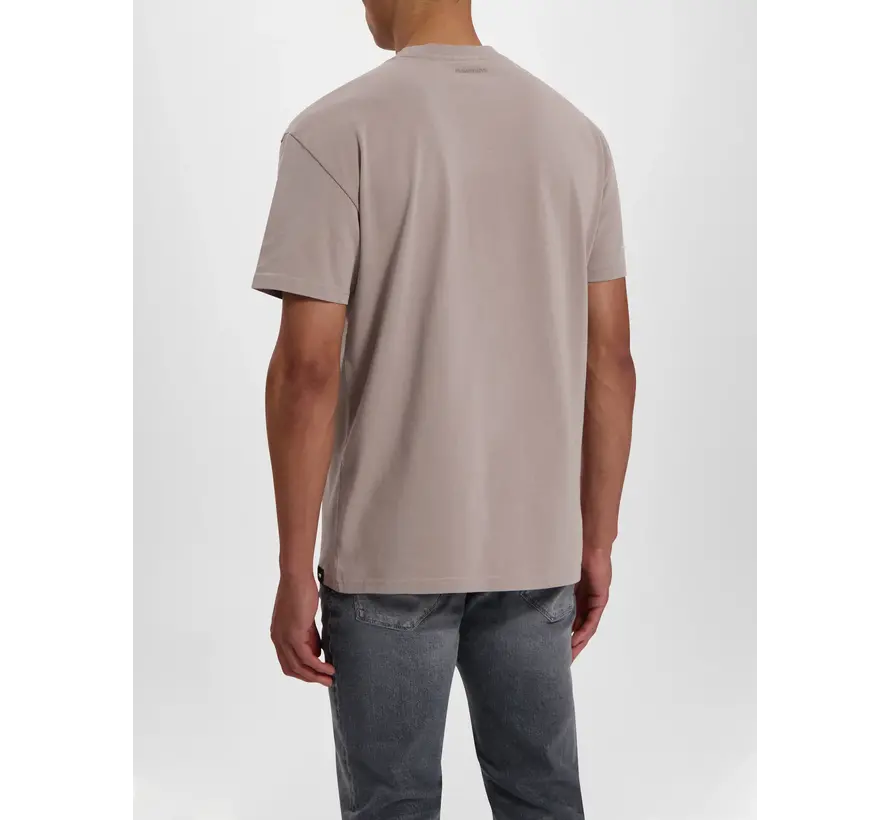 T-shirt with front print Taupe (23030104 - 000053)