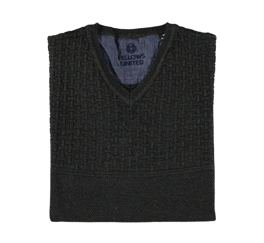 Pullover V-neck structure knit Dark Green (32.1103 - 172)