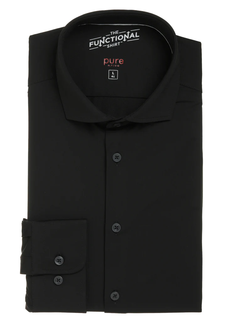 Pure Shirts Overhemd Functional Black    Pure Shirts