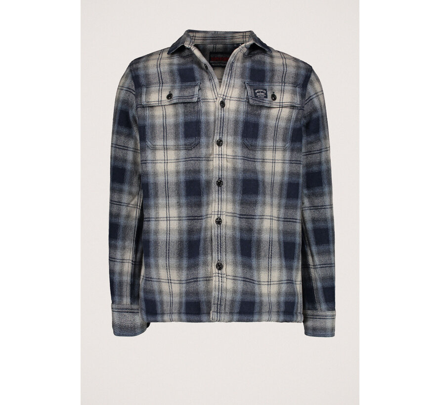 WOOL MILLER OVERSHIRT Roderick Check Dark Blue (M4010720A - 9ZA)
