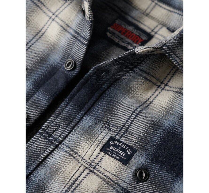 WOOL MILLER OVERSHIRT Roderick Check Dark Blue (M4010720A - 9ZA)