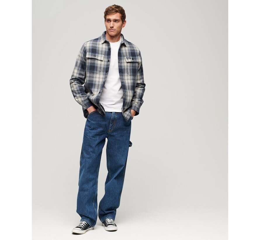 WOOL MILLER OVERSHIRT Roderick Check Dark Blue (M4010720A - 9ZA)