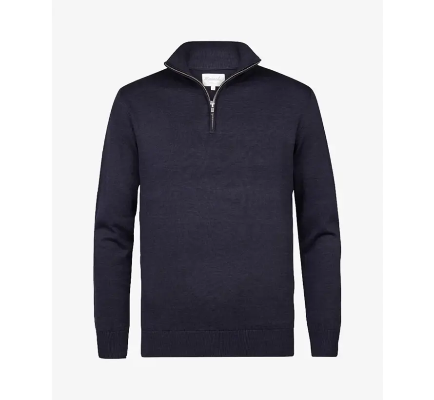 Half Zip Trui Navy (PMUJ30004G)