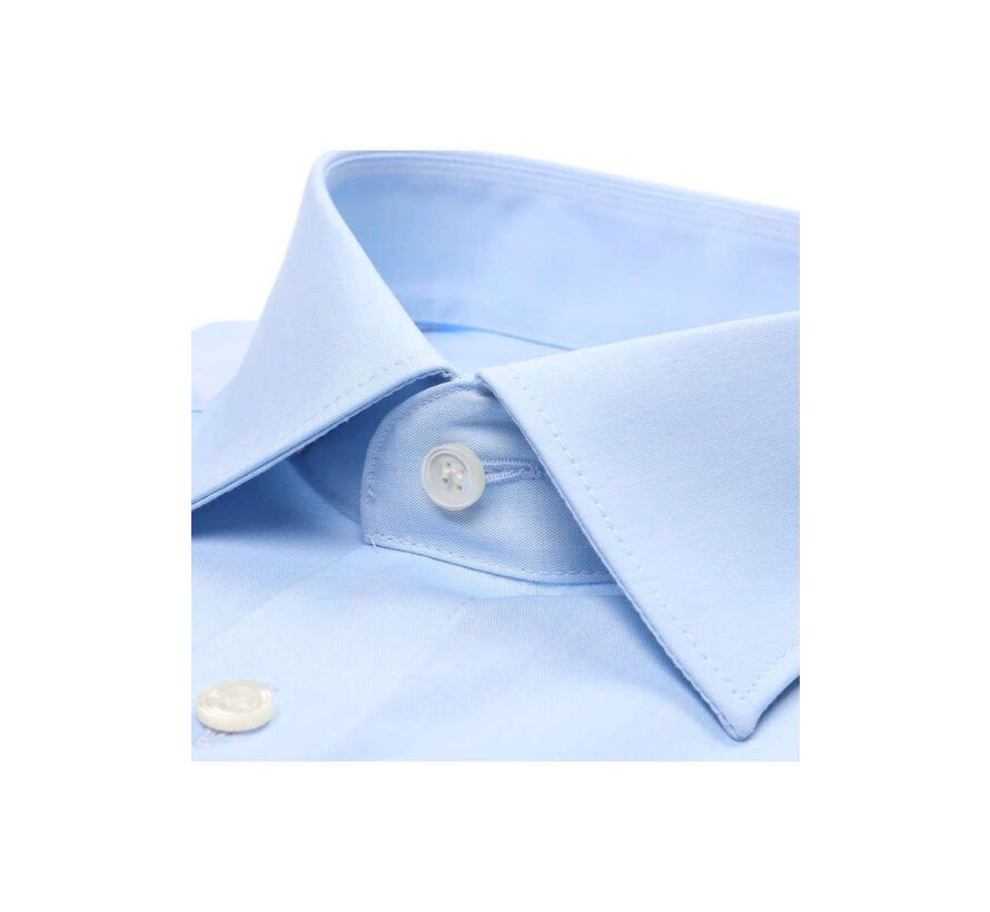 strijkvrij overhemd modern fit uni licht blauw (4704-64-11N)