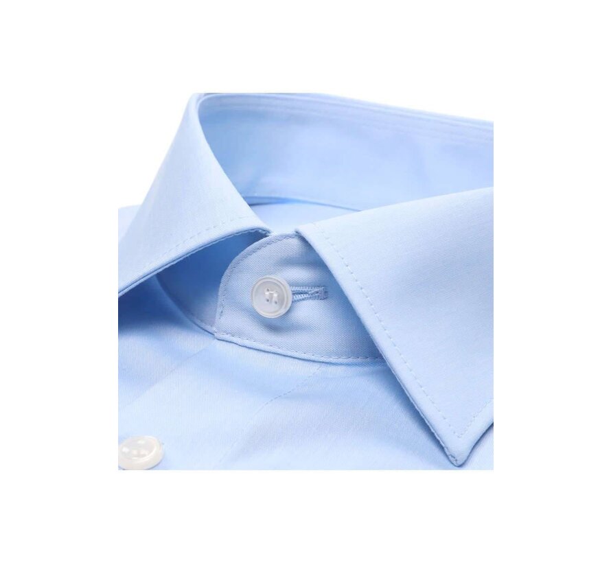 strijkvrij overhemd korte mouw comfort fit licht blauw (7959-12-11N)