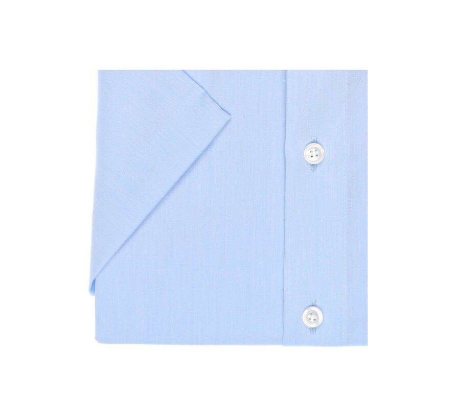strijkvrij overhemd korte mouw comfort fit licht blauw (7959-12-11N)