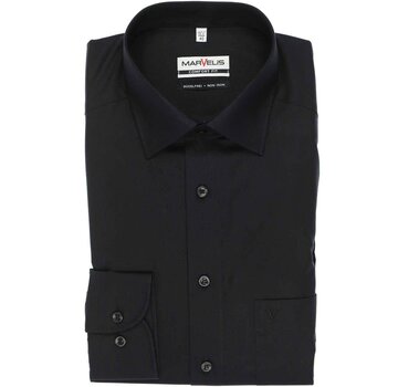 Marvelis strijkvrij overhemd comfort fit zwart (7973-64-68N)