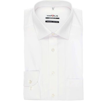 Marvelis strijkvrij overhemd comfort fit uni wit (7973-64-00)N
