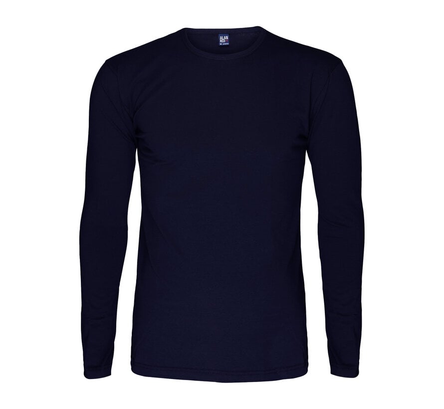 Lange Mouw T-shirt Olbia 1Pack Stretch Ronde Hals Navy (7804)