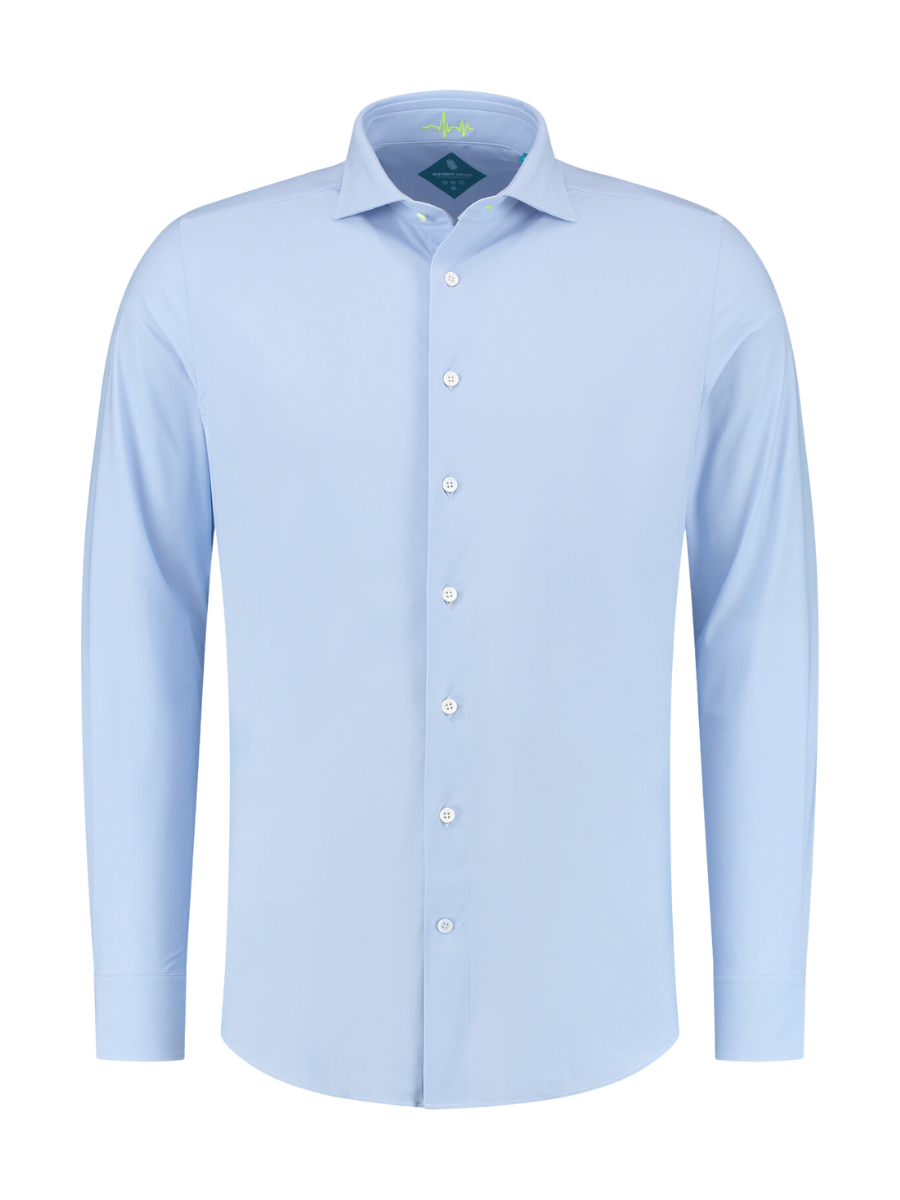 District Indigo Overhemd Performance Licht Blauw District Indigo