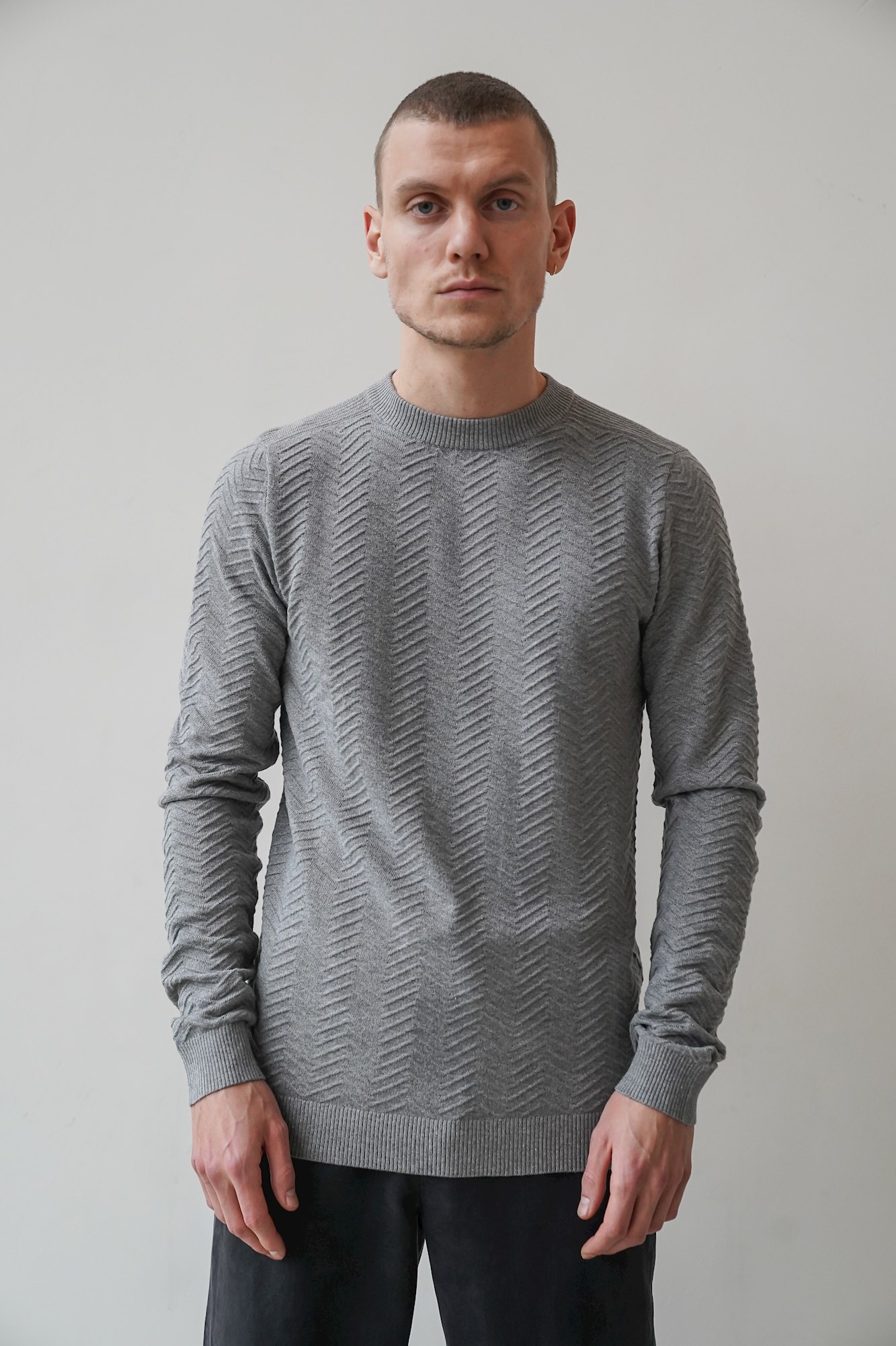 Kultivate KN RYAN  Pullover LightGreyMelange   XL Kultivate