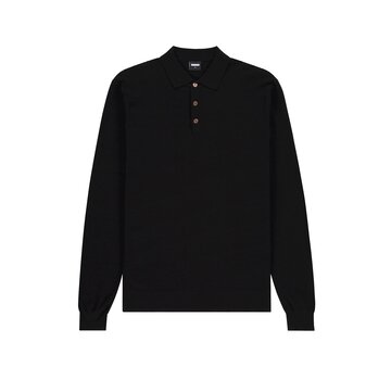 Kultivate KN PABLO  Polo Lange Mouw Black (2101050001 - 100)