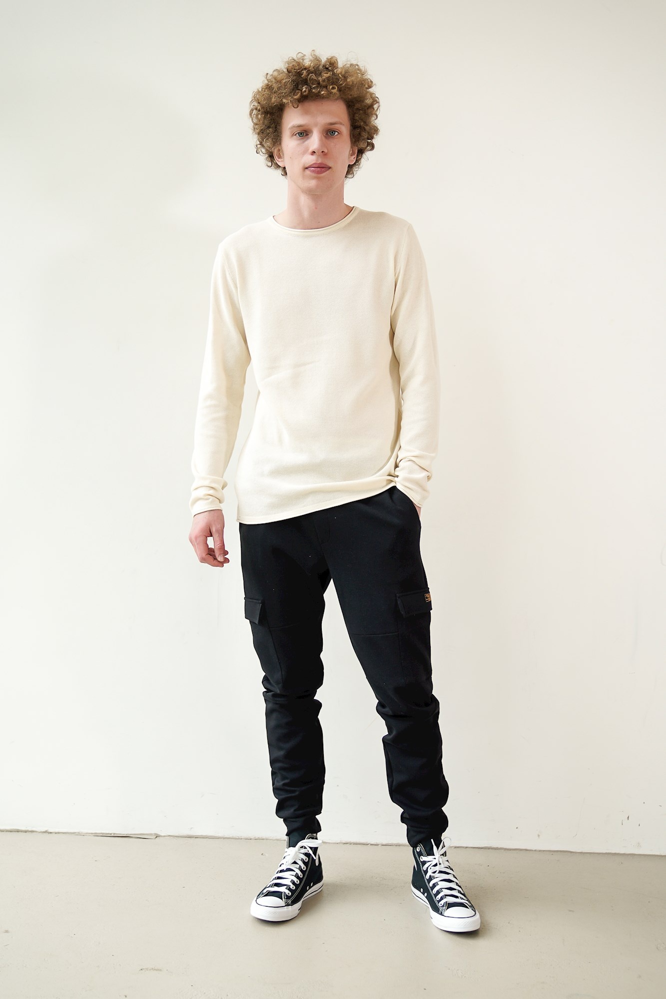 Kultivate KN MELVIN Pullover Ecru M Kultivate