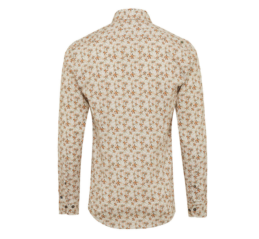 BASILIO Flower shirt with geo background Multi (TRSHHE338 - 1000)