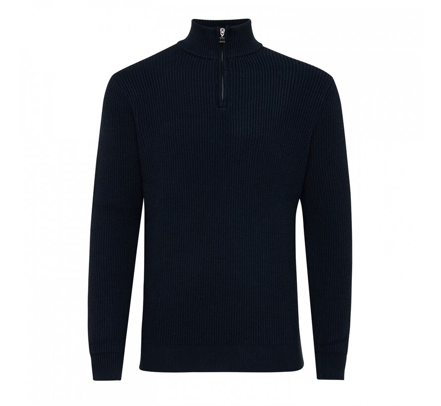 BACCA Pullover with half zipper Navy (TRKWHE084 - 803)