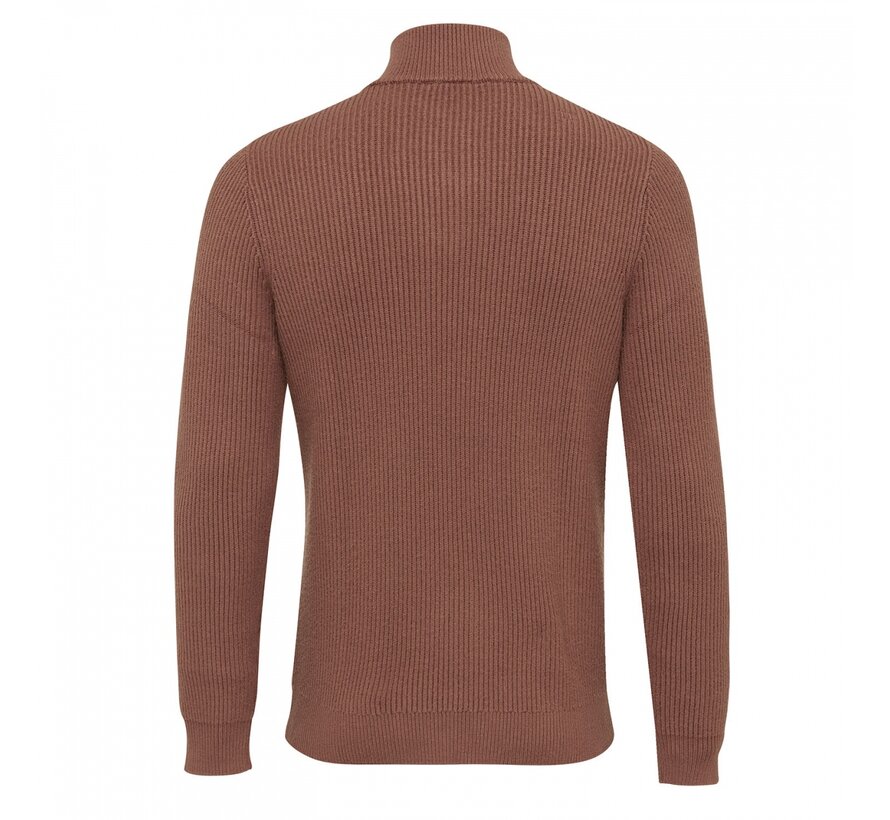 BACCA Pullover with half zipper Light brown (TRKWHE084 - 401)