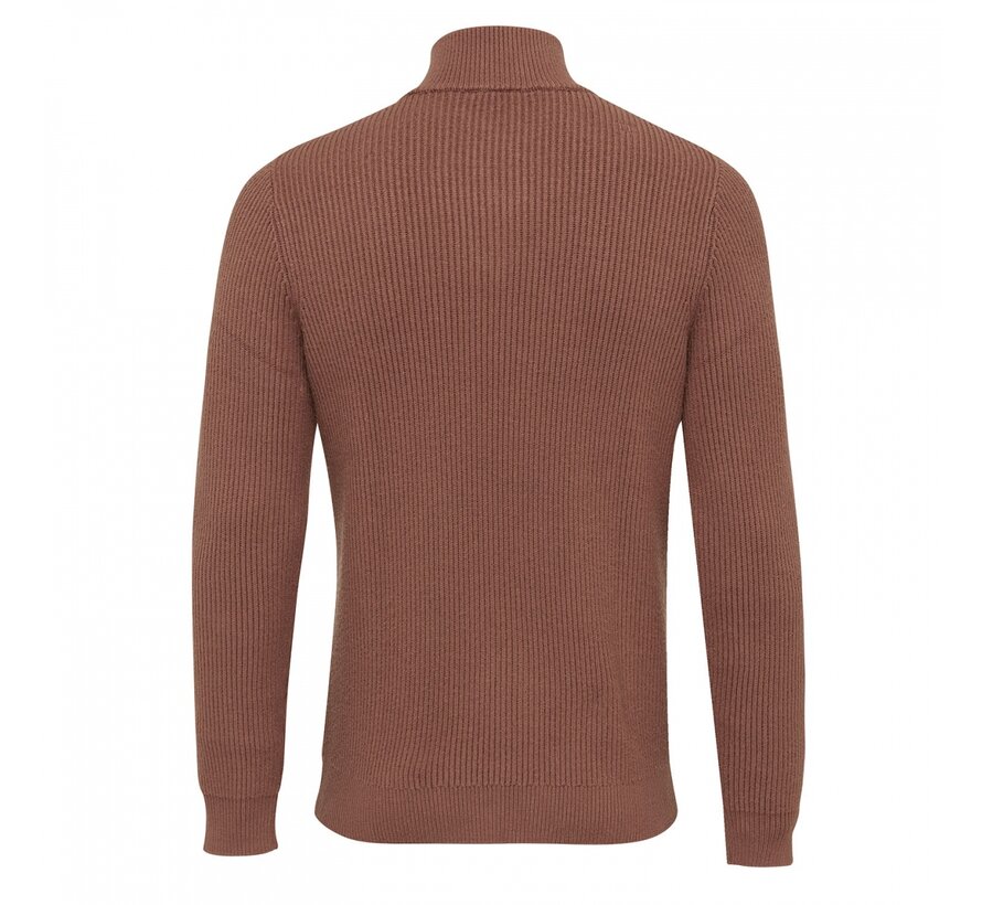 TRESANTI BACCA Pullover with half zipper Light brown (TRKWHE084 - 401)