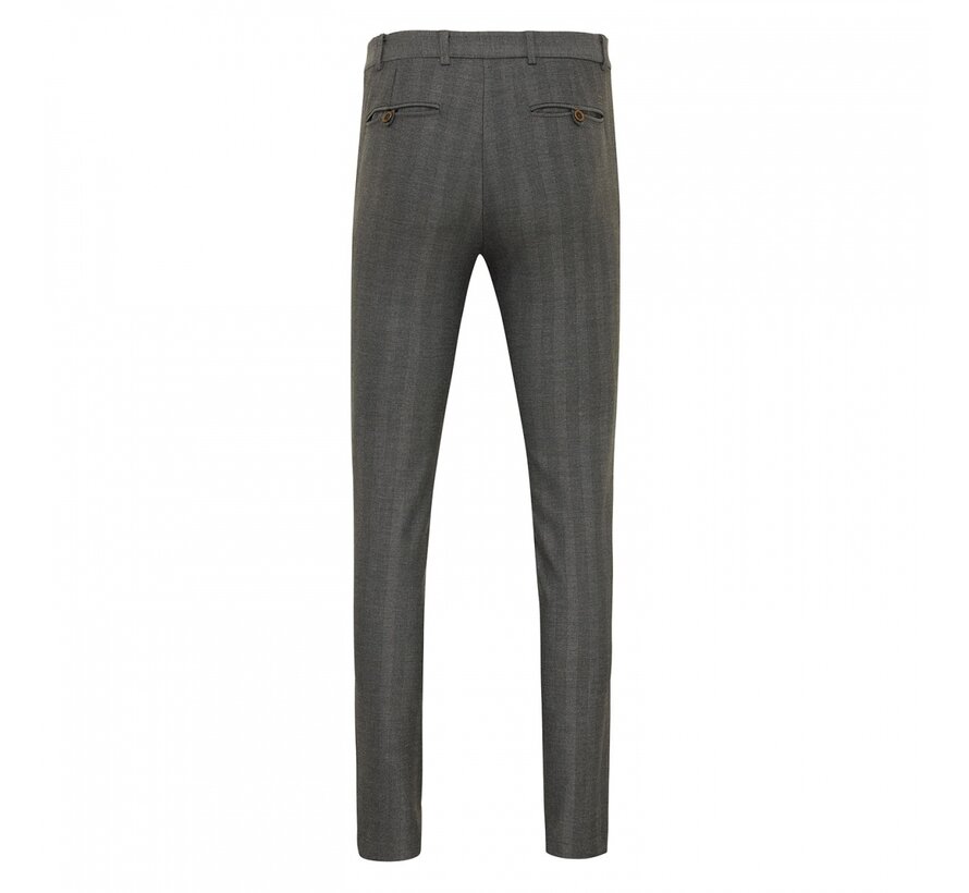 BOLOGNA Big herringbone trouser Grey (TRPAHE114 - 200)