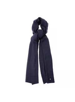 Tresanti SNOW Fine knitted scarf with rubber logo III Dark blue (TRSCGE125 - 802)