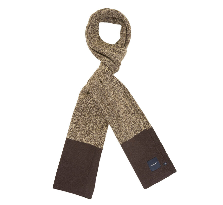 ELGAR Scarf with color difference in bottom Beige (TRSCFE103 - 101)