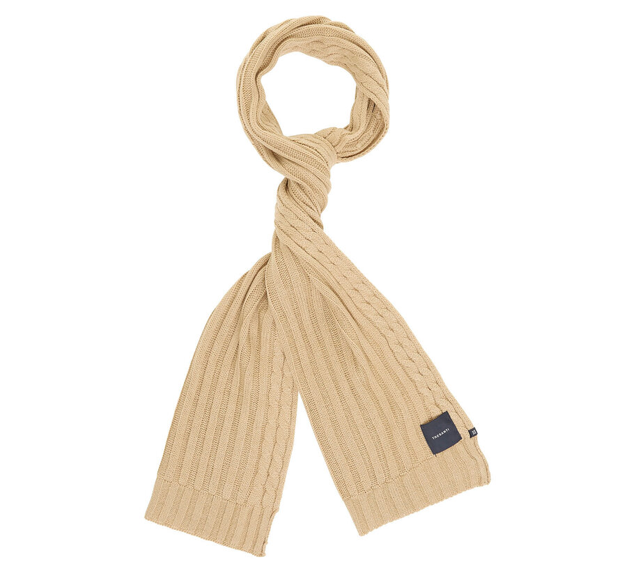 ELDOR Cable knitted scarf Beige (TRSCFE102 - 101)