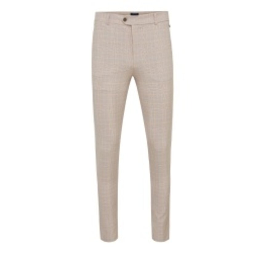 ACERENZA Trouser with subtle check Light brown (TRPAHA104 - 401)