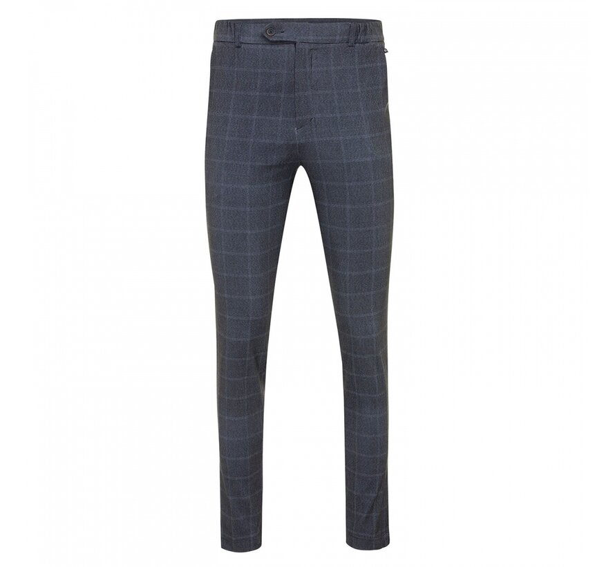 TRESANTI ELOY Stretch pants with structure and subtle check pattern Dark blue (TRPAFE029 - 802)