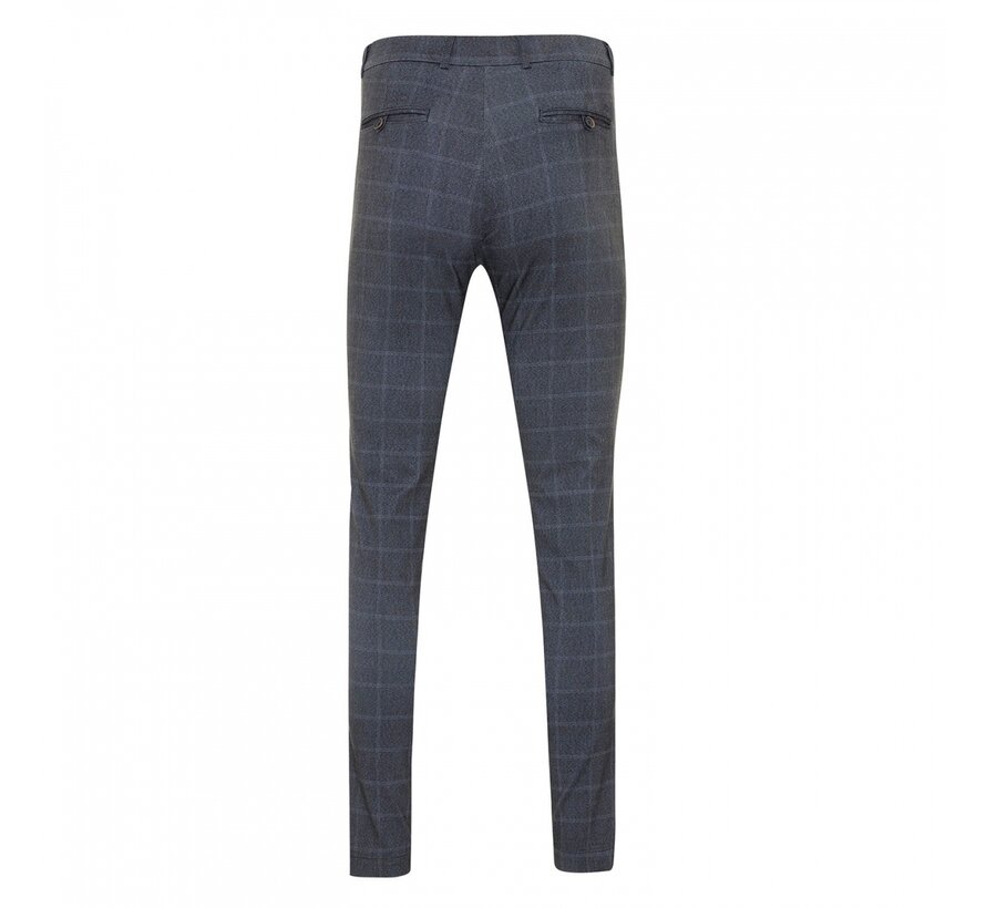 TRESANTI ELOY Stretch pants with structure and subtle check pattern Dark blue (TRPAFE029 - 802)