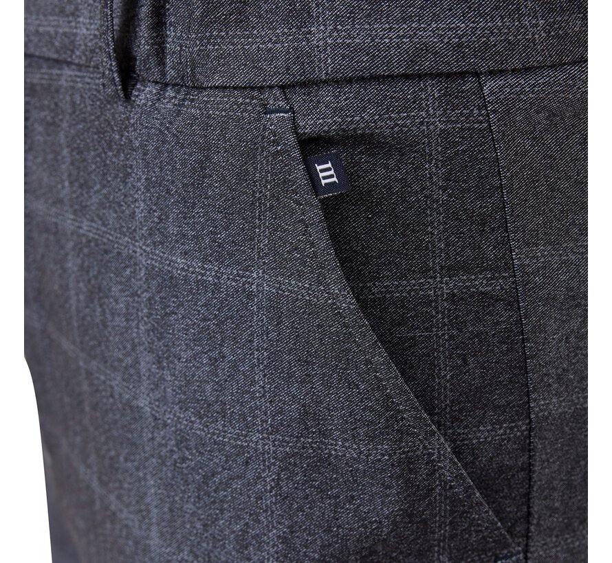 TRESANTI ELOY Stretch pants with structure and subtle check pattern Dark blue (TRPAFE029 - 802)