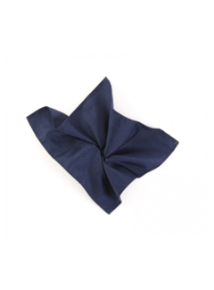 Tresanti Classic Ribbed Pocket Square Navy (TRHAZZ001 - 803)