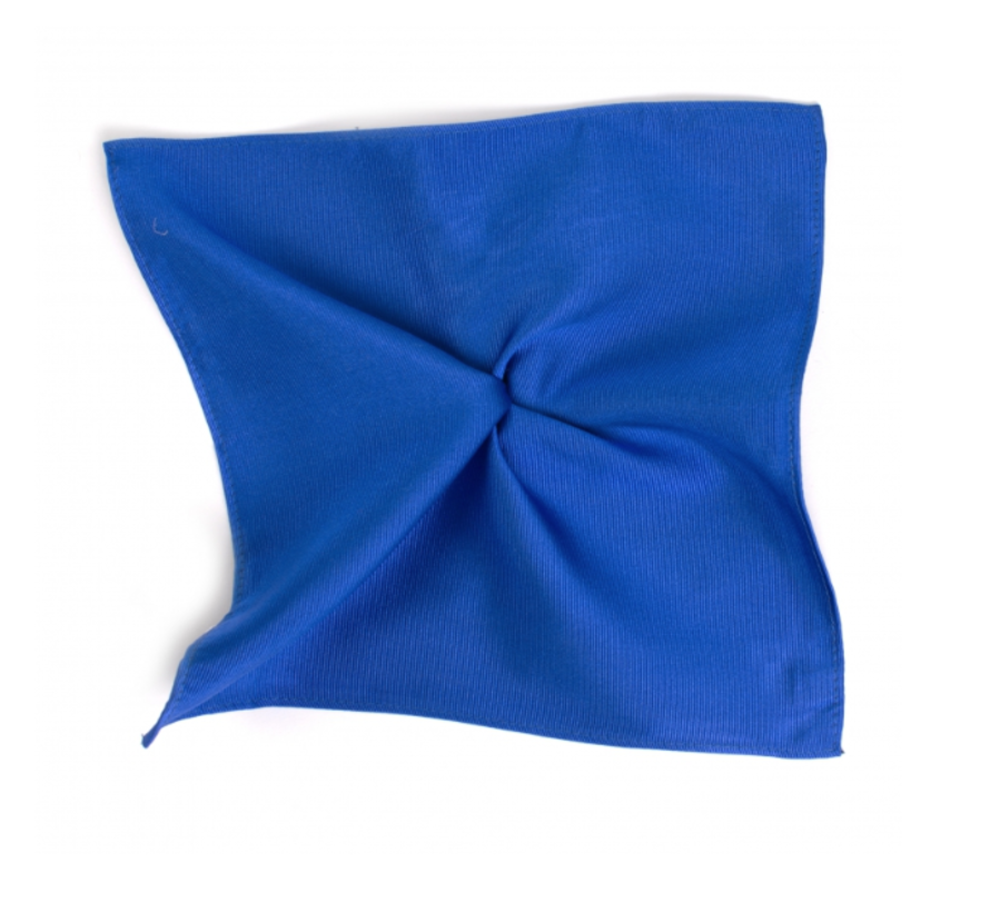 Classic Ribbed Pocket Square Royal blue (TRHAZZ001 - 805)