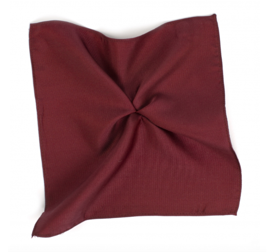 Classic Ribbed Pocket Square Burgundy (TRHAZZ001 - 602)